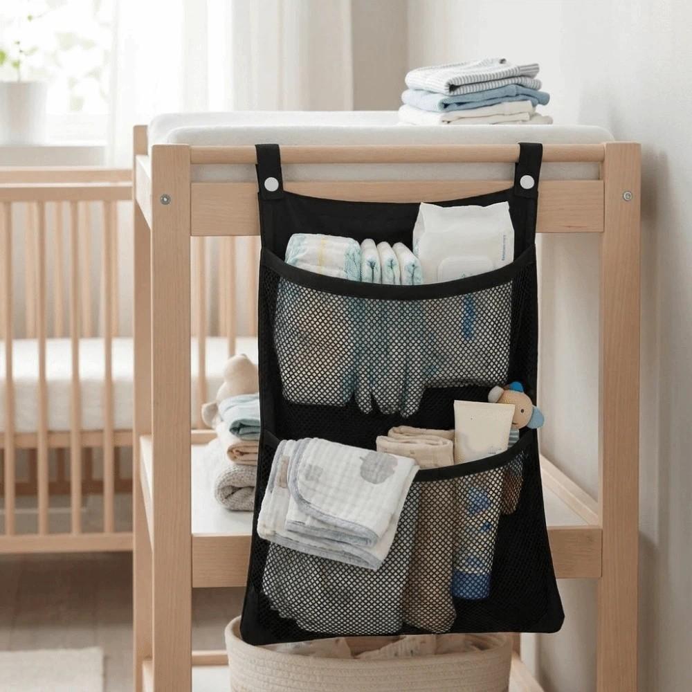 Lightweight Baby Crib Hanging Bag Breathable Underwear Storage Bag Baby Crib