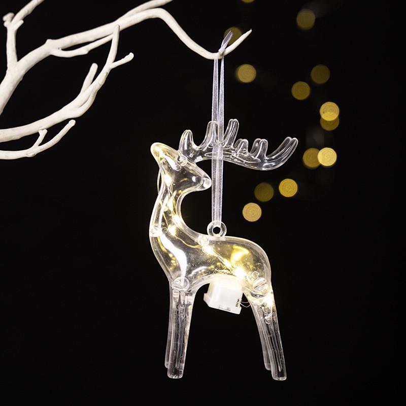 Acrylic Decorations Christmas Reindeer With Light For Holiday Gift And Decor