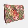 [Pre-Owned] GG Blooms Logo Canvas And Leather Clutch Bag Large - Very Good #184M48X