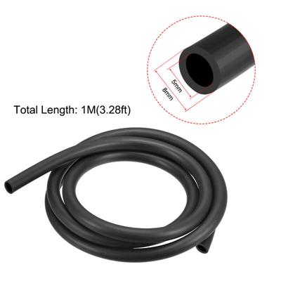 1M Schwarzer Kraftstoffleitungsschlauch NBR 5mm ID 8mm OD Diesel Benzin Wasserschlauch Motorrohr