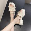 Fashion Two Way Wear Women's Sandals Fashion Pearl Fairy Sandal Summer Peep Toe Roman Sandals for Women Platform Sandals Sandalias Mujer