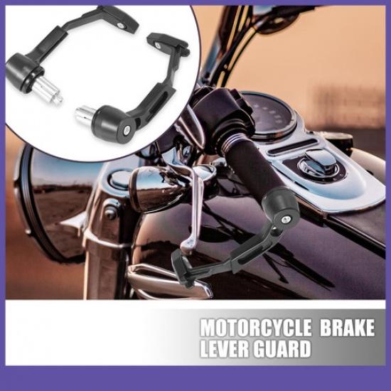 ONE PAIR 7/8" 22mm Motorcycle Brake Lever Guard Handlebar Protector Clutch Black