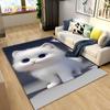 3D Cartoon Cute Cat Area Rug,Carpet Rug for Home Living Room Children's Bedroom Sofa Doormat Decor,Kitchen Non-slip Floor Mat