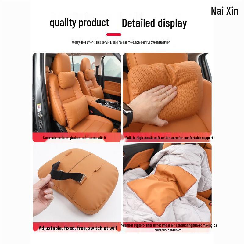 This Multi-functional Car Pillow and Lumbar Support Blanket Fits 2023-2024 Haval H6 Models, Offering Versatile Comfort for Car Use.