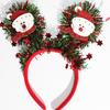 Christmas Headband for Women Girls Holiday Tree/Reindeer/Snowman/Bell Hair Aceessory with Tinsel for Xmas Party Favor
