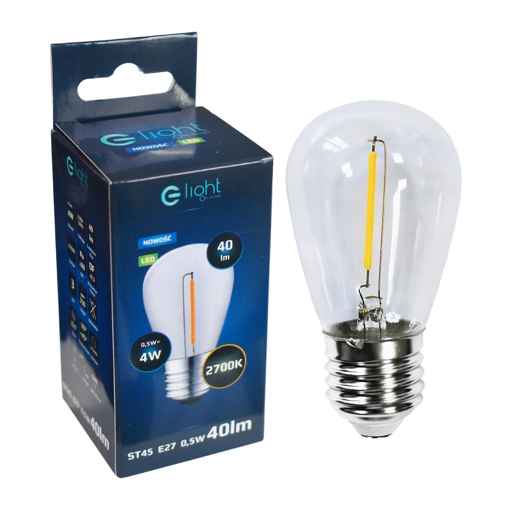 LED FILAMENT BULB E27 0.5W ST45 WARM