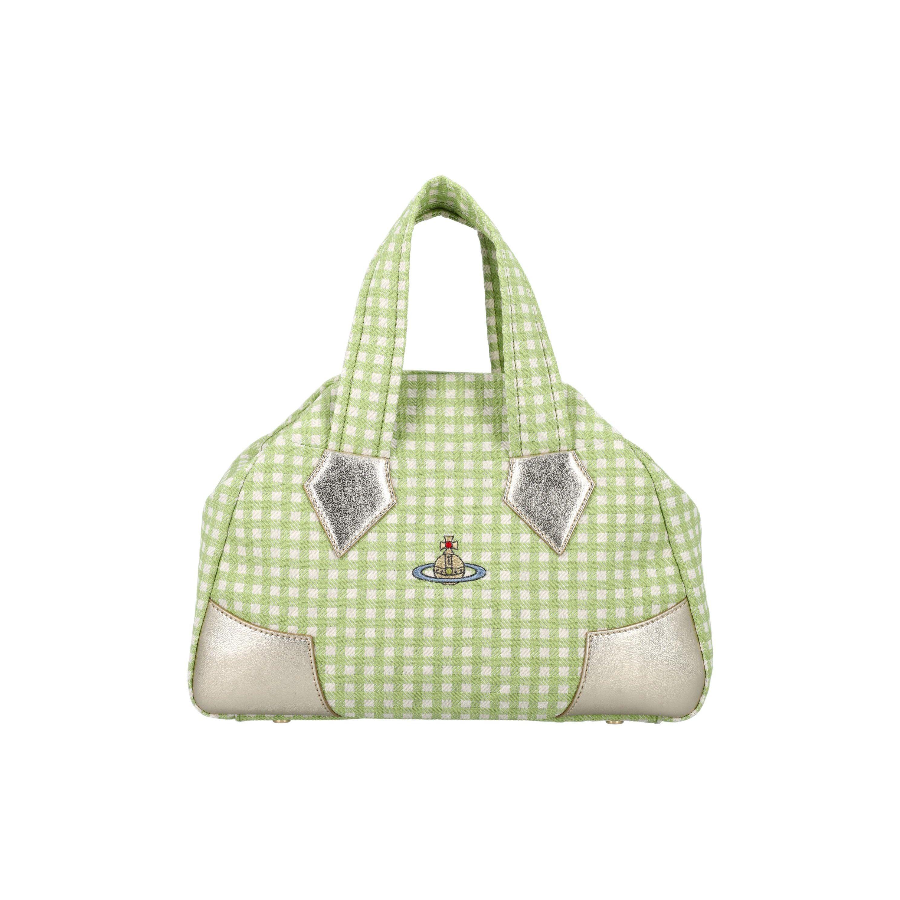 

VIVIENNE WESTWOOD West Queen Button Closure Recycled Polyester Tote Bag Women Tote Bag Green 4502001532098M201PF Basic Set (Bag+Dust Bag)