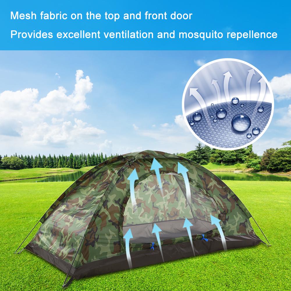 TOMSHOO Camping Tent 2 Person Single Layer Outdoor Waterproof Hiking L1G9