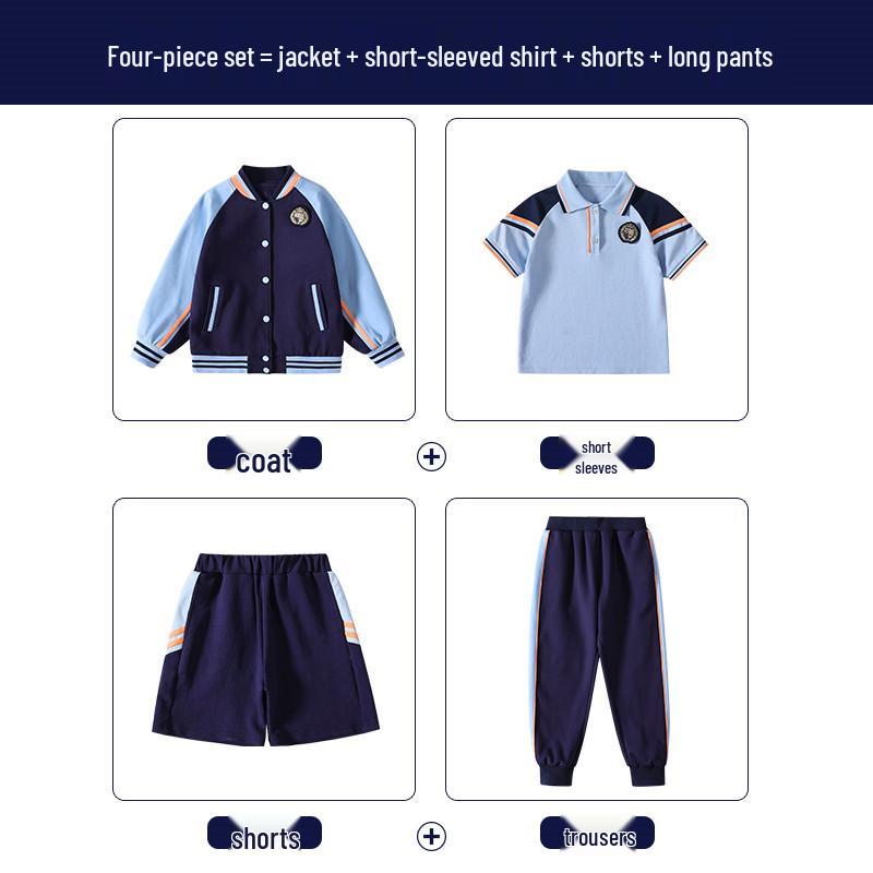 Mädchen-Kindergarten Akademischer Stil Frühling/Herbst Dreiteiliges Performance- und Sportuniform-Set