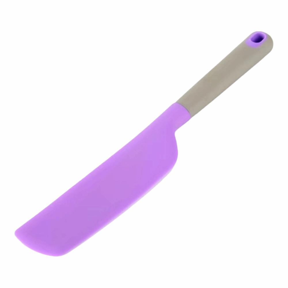 Silicone Baking Spatula Scraper Heat Resistant Non Stick Silicone Spatula Kitchen Baking Tool Cake Cream Scraper Dishwasher Safe фиолетовый