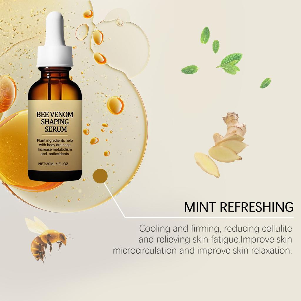 Bee Slimming Oil, Advanced Bee, Bee Firming Oil, Bee Lymphatic Drainage & Slimming Oil, For Men And Women (30ml)
