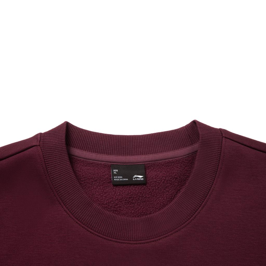 Li Ning Sports Lifestyle Series Round Neck Logo Couple Sweatshirt Unisex sweatshirt AWDVC63-10