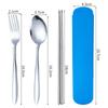 Durable Stainless Steel Flatware Set with Case for Travel Ideal for Camping and Hiking