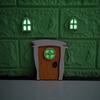 Luminous Garden Dollhouse Miniature Gnome Elf Figurines Window Door Furniture Household Scene Desktop Decor Gift for Children