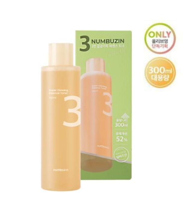NUMBUZIN No.3 Super Glowing Essence Toner 300ml [Jumbo Size]