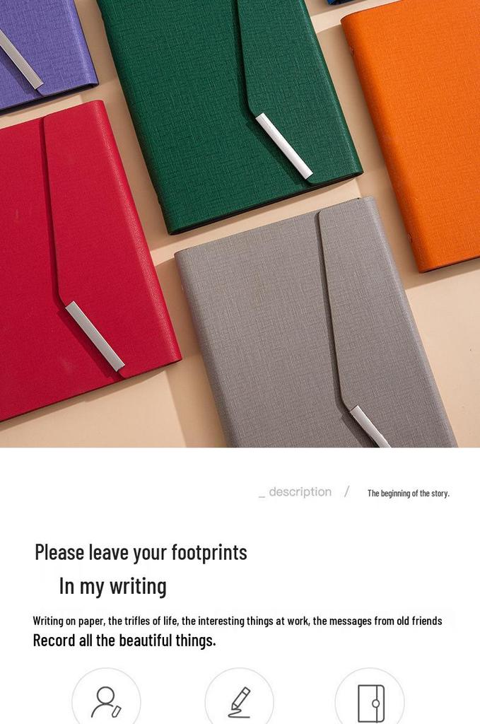 A5 Business Hardcover Notizbuch Geschenkset: Nachfüllbarer dreifach faltbarer Notizblock, Personalisierbares Souvenir.