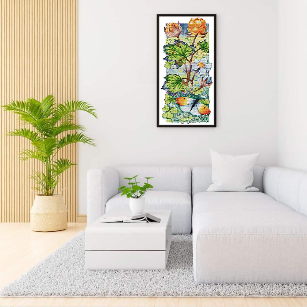 Partial Embroidery Eco-cotton Thread 14CT Printed Scenery Cross Stitch Kit