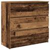 VidaXL Buffet vieux bois 80x35x76 cm bois d'ingénierie, meuble de rangement, meuble de rangement de cuisine, meuble de 861740