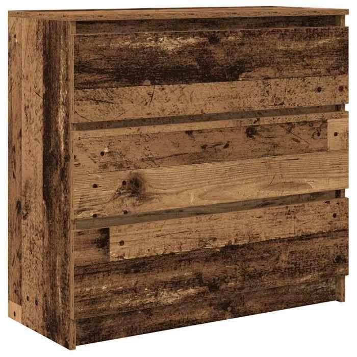 VidaXL Buffet vieux bois 80x35x76 cm bois d'ingénierie, meuble de rangement, meuble de rangement de cuisine, meuble de 861740