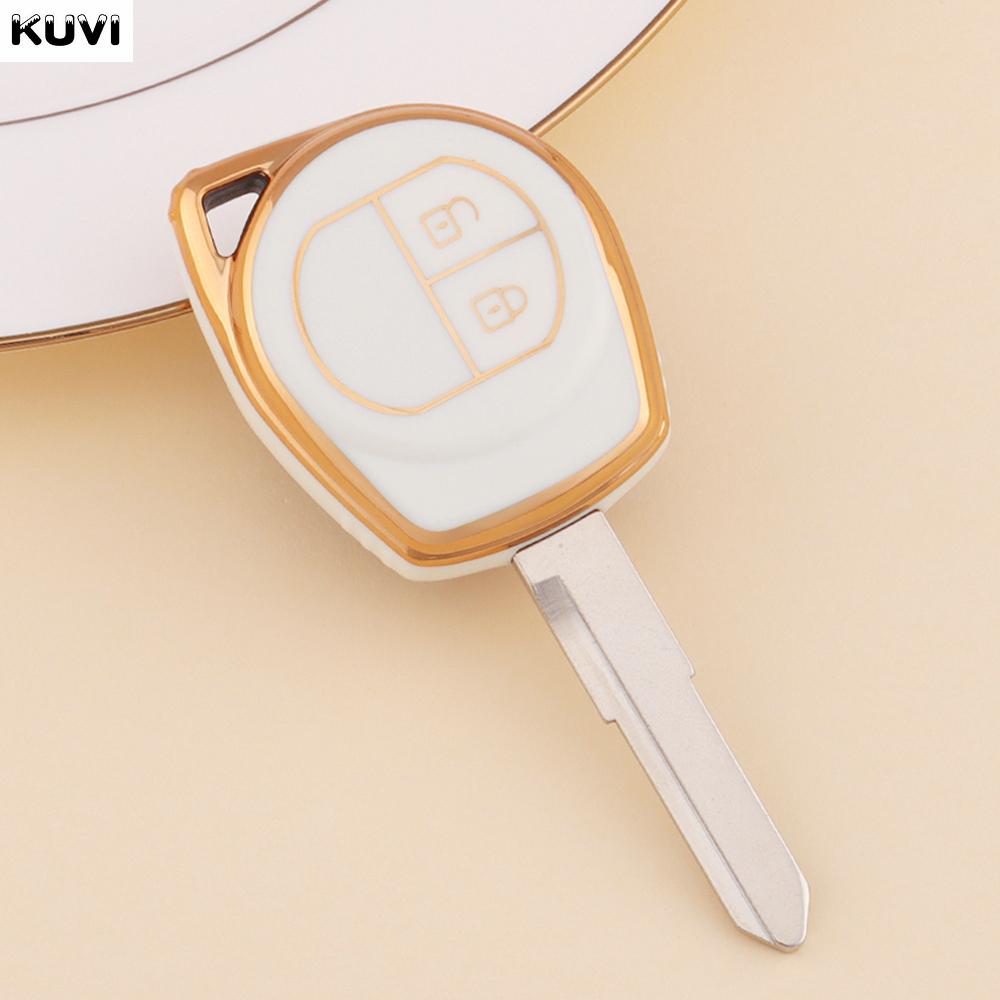 

New Gold Edge Design Tpu Key Case Full Cover For Suzuki Grand Vitara Swift Liana Window Sx4 Jimny Samurai Amagatarai 2 Btn