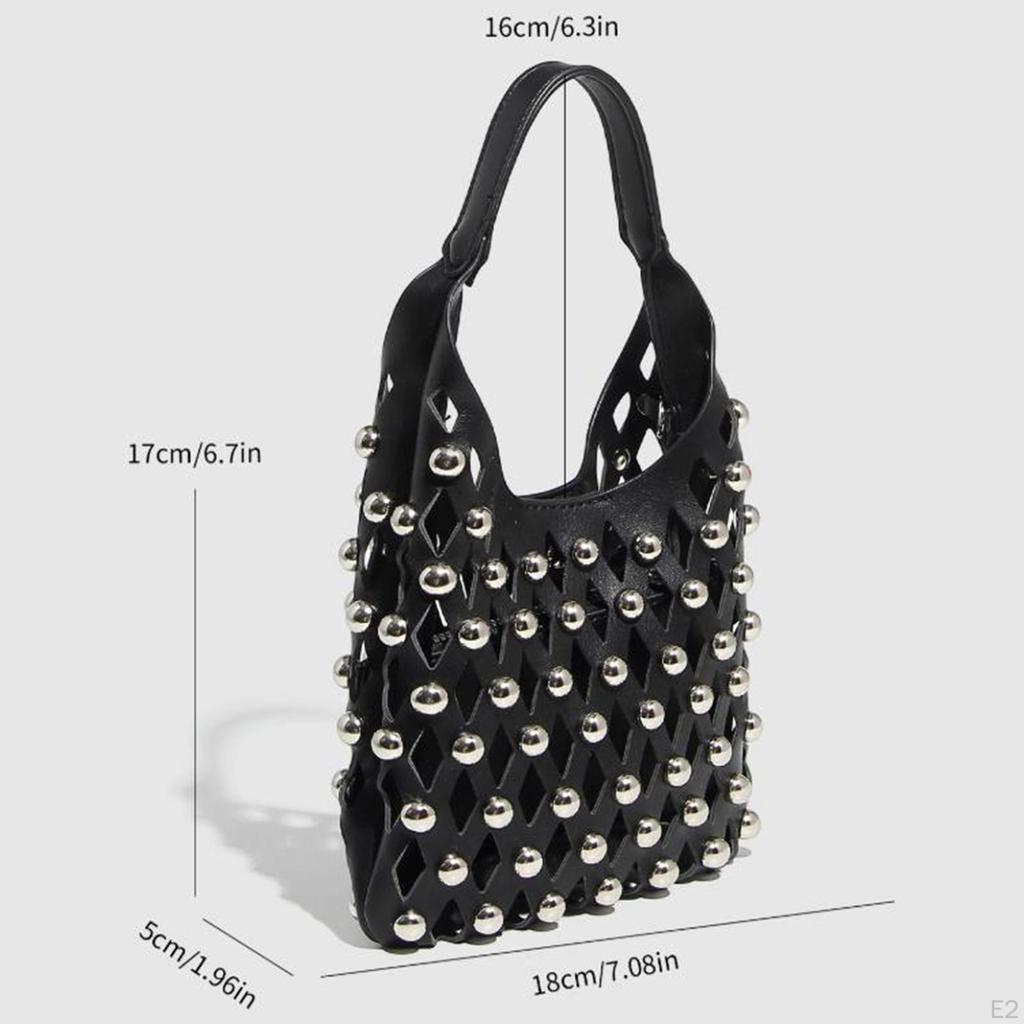 Women Hollow Hobo Bag Casual Slouchy Handbag for Eyeglass Cases Books Magazines