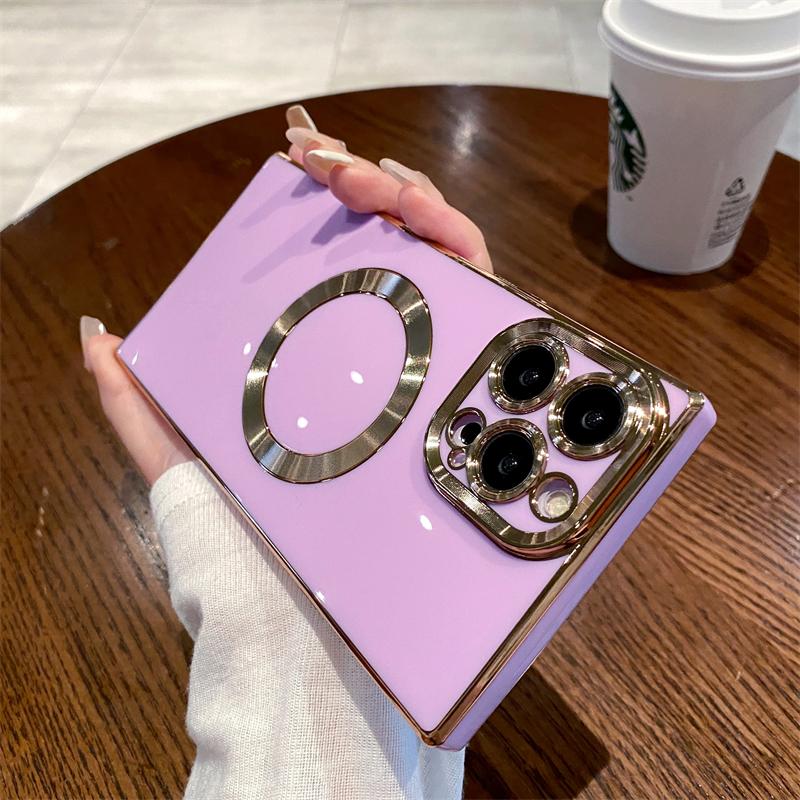 

Роскошный чехол Magsafe с магнитным покрытием для iPhone 16 Pro Max 1514 13 12 11 Plus с беспроводной зарядкой, мягкий противоударный чехол 16 pro max