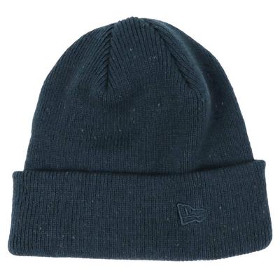 New Era Knit Cap with Nep Navy for Men and Women Blend, Blue, [Used]