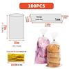 Clear Drawstring Packaging Bag for Cookies, Bread, Candy, and Baked Goods