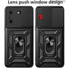 Slide Lens Camera Protective Armor Funda for Tecno Pova 5 Case Magnetic Ring Kickstand Holder Cover Shockproof Phone Capa
