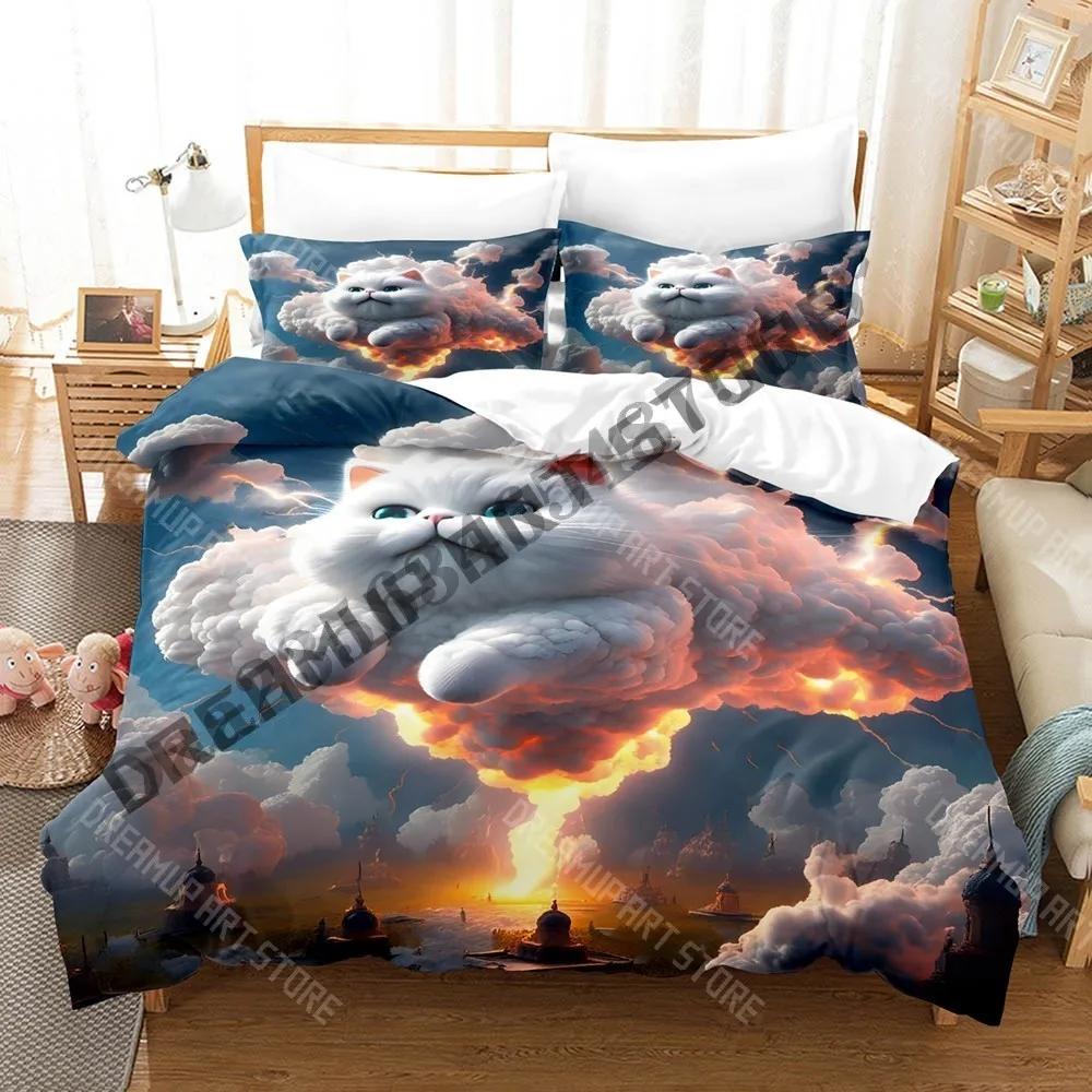 3D Print Art Clouds And Animals Tiger Bedding Set Single Twin Full Queen King Size Bed Set Adult Kid Bedroom Duvetcover Set