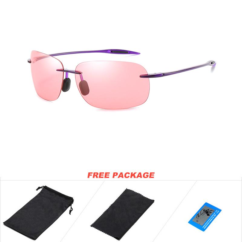DUBERY Herren Randlose Sonnenbrille Driving Shades Outdoor Sport Angeln Sonnenbrille Ultraleichter Rahmen UV400