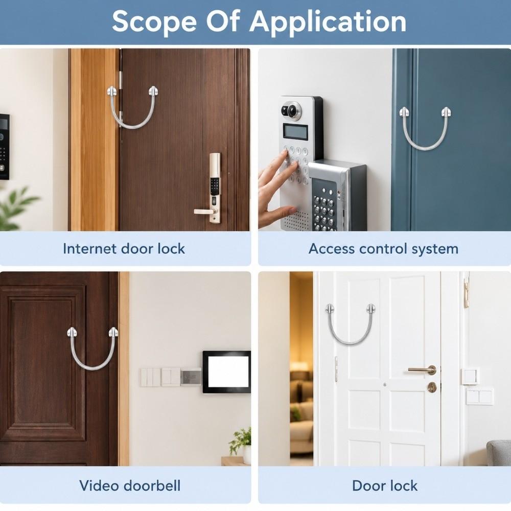 1pcs/3pcs 16 Inch Door Flex Conduit Stainless Steel Door Cable Protector For Home Security Systems