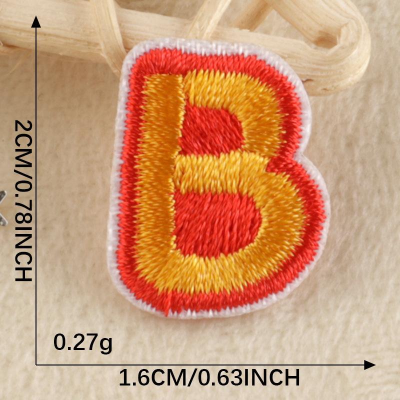 A-Z Embroidery Sticker Cartoon Original English Patch Clothing Accessories Badge Accessories Ironing < Unk > < Unk > Wappen Cloth Sticker