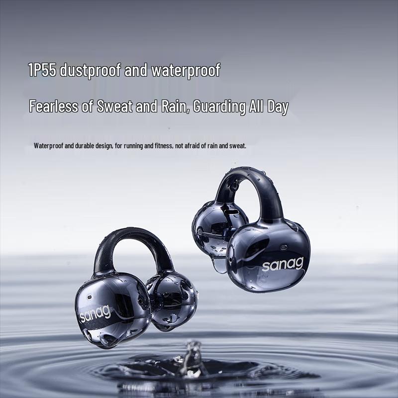 Saina F50 Ear Clip Open-Back Bluetooth Headphones with AI Translation