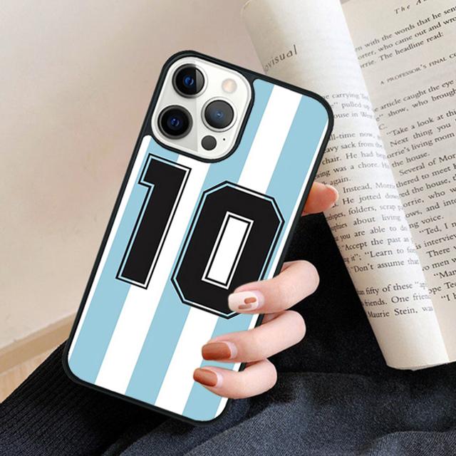FootBall Number 10 Phone Case Cover For iPhone 17 Air 16 15 14 plus 11 12 13 pro max coque Shell Fundas