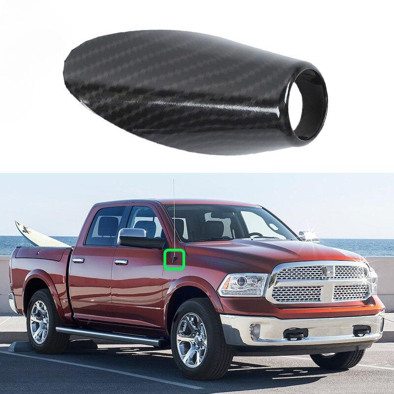 Car Antenna Adapter Base Aerial Exterior Parts ABS Carbon Fiber Look for Dodge RAM 1500 2010-2017