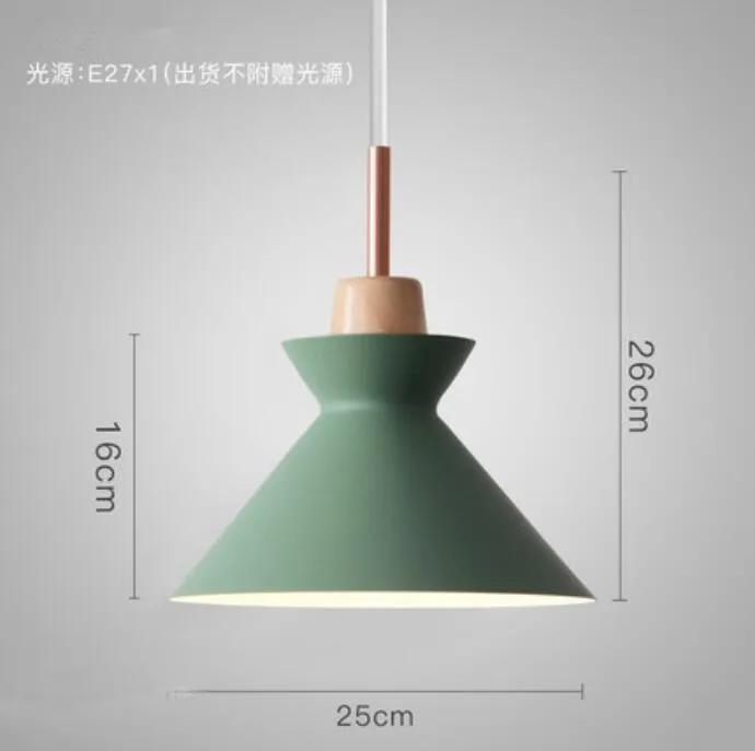 Creative Wooden Iron Single-head Chandelier Country Style Modern Simple Dining Room Living Room Bedroom Bedside Lighting Fixture