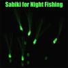 6Pcs/set Carbon Steels Luminous String Hooks Night Fishing Sabiki Lure  Saltwater Sea Fishing