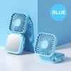 Outdoor Pocket Fan Usb Rechargeable With Vanity Mirror Desktop Square Mute Neck Fan Hanging Folding Handheld Portable Mini Fan