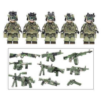 Russia Spetsnaz Special Forces Soldiers SWAT Guns Weapon Building Blocks Kit Bricks Sets Classic Model Kids Toys