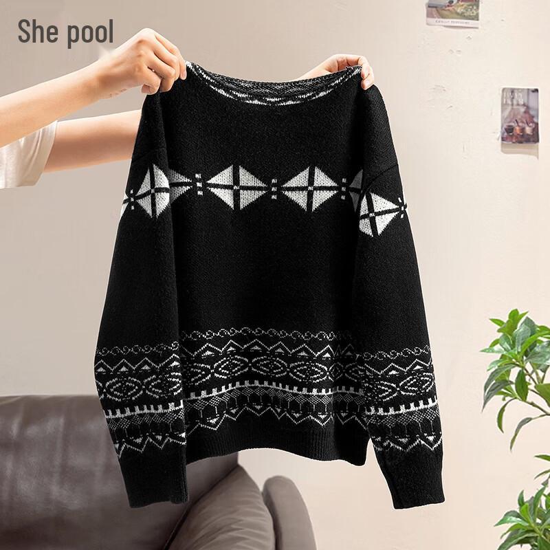 

Women s Casual Knit Pullover Sweater One Size