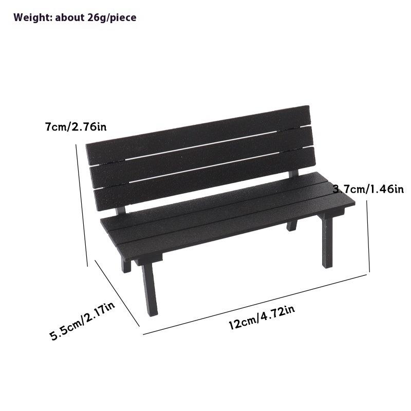 1 sztuka Domek dla lalek Miniatura Symulacja Ławka Kreatywny Model Krzesła Akcesoria Scena Domowa Rekwizyty do Ekspozycji Rękodzieło
