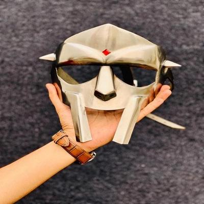 MF Doom Face Mask Gladiator MF Doom Mask Mad-Villain Steel Wearable Face Mask Ideal for Cosplay or Costume