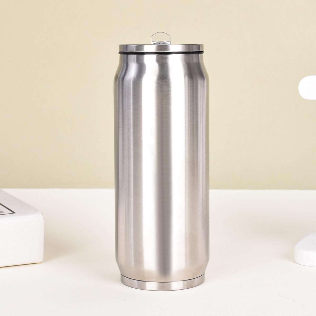 

Новая банка из нержавеющей стали, стакан для воды, портативный вакуумный автомобильный термос, чашка, сделай сам, индивидуальная креативная банка для кока-колы 500ml