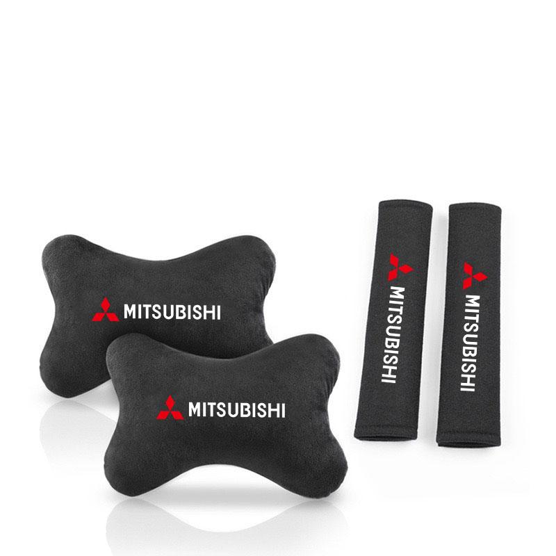 pdsh9 Car Seat Neck Pillow Headrest Lumbar Belt Shoulder Pads for Mitsubishi Outlander Lancer RALLIART Pajero Auto Accessories