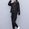Plus-size Women's Autumn Clothing, Fashionable, Flesh-covering Sweatshirt, Slimming and Age-reducing Overalls, Two-piece Suit