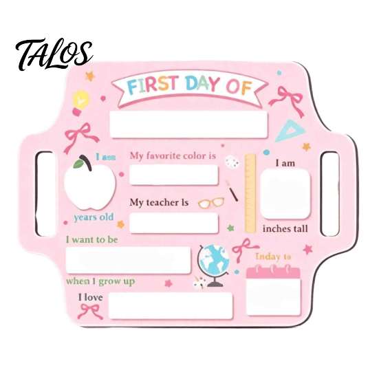 Birthday Party Sign First and Last Day of School Board for Kids, Reusable Wooden Handwritten Note Holder Chalkboard Sign, Cute Writing Daily