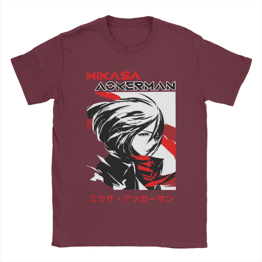 Cool Ackerman Attack On Titan T-Shirts Men Round Neck Cotton T Shirts Shingeki No Kyojin Short Sleeve Tee Shirt Graphic Clothes