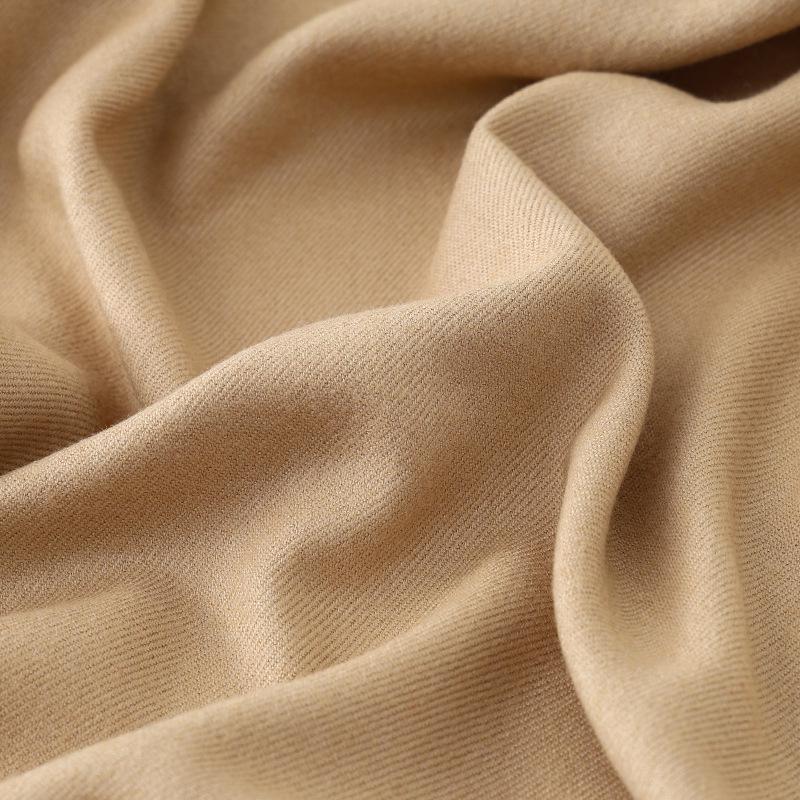 Luxuriöser roter Winter-Schal aus Wolle-Kaschmir - Vielseitiger einfarbiger Damen-Schal im koreanischen Stil