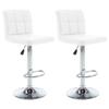 Day and Night - Day and Night Kitchen Stools 2 Units White Synthetic Leather